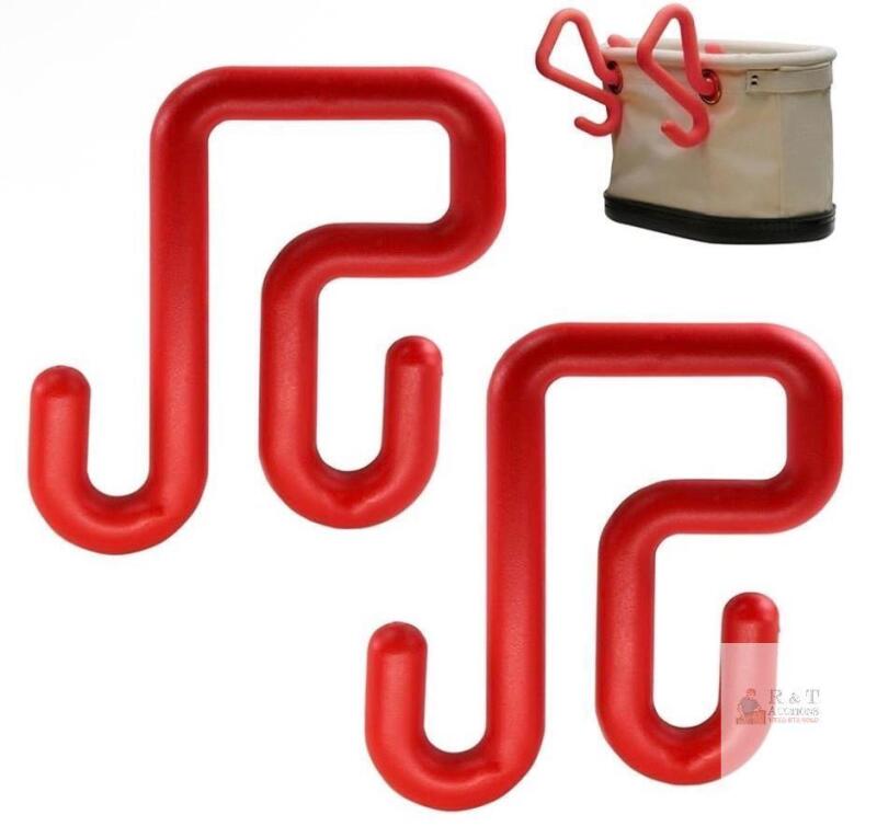 CNQLIS HG-SN010-R Red Bucket Hooks, 2 Pack, Fits 3" Lip, 200 lb Capacity