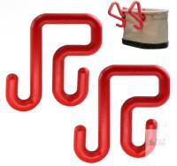 CNQLIS HG-SN010-R Red Bucket Hooks, 2 Pack, Fits 3" Lip, 200 lb Capacity