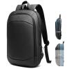 NEW HEROIC KNIGHT Expandable 15.6" Laptop Backpack, Black, Water-Resistant, USB Charging Port
