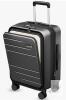 NEW LUGGEX FX Series FLO Carry-On 20" Black Polycarbonate, TSA Lock, Spinner Wheels, Front Pocket