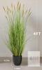 2 NEW 4ft Artificial Cattail Reed Grass 2-Pack, Potted Plant, Indoor/Outdoor, Green, 7in Pot, by KOL - 2