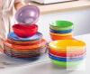 NEW vancasso Bonita 24-Piece Multicolor Stoneware Dinnerware Set, Plates & Bowls, Handpainted Spiral - 3