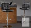 NEW Set of 2 Black Swivel Adjustable Height Bar Stools with Backrest