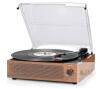 NEW Seasonlife Vinyl Record Player, 3-Speed Belt-Drive, Bluetooth, Built-in Stereo Speakers, Wood Finish