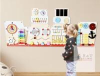 NEW Cateam Ship Sensory Wall Panel &ndash; 16-in-1 Montessori Activity Board for Ages 3+