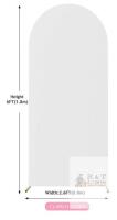 NEW Wokceer 6FT Gold Metal Arch Backdrop Stand with White Cover, Event Decor, 2.6FT Wide