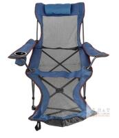 NEW Outdoor Folding Camp Chair with Backrest and Footrest, Blue, 330 lbs Capacity