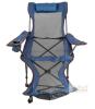 NEW Outdoor Folding Camp Chair with Backrest and Footrest, Blue, 330 lbs Capacity