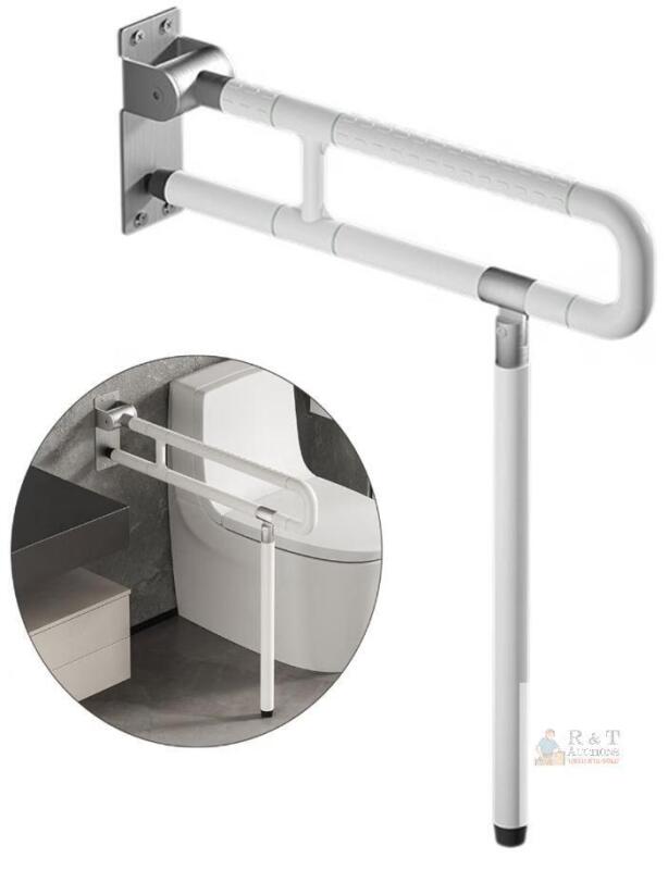 NEW Folding Handicap Grab Bar with Dual-Fold Design and Leg Support, 23.6" x 27.5"