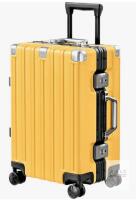 NEW Krute 20" Yellow PC+ABS Aluminum Frame Carry-On Hardshell Spinner with TSA Lock Zipperless