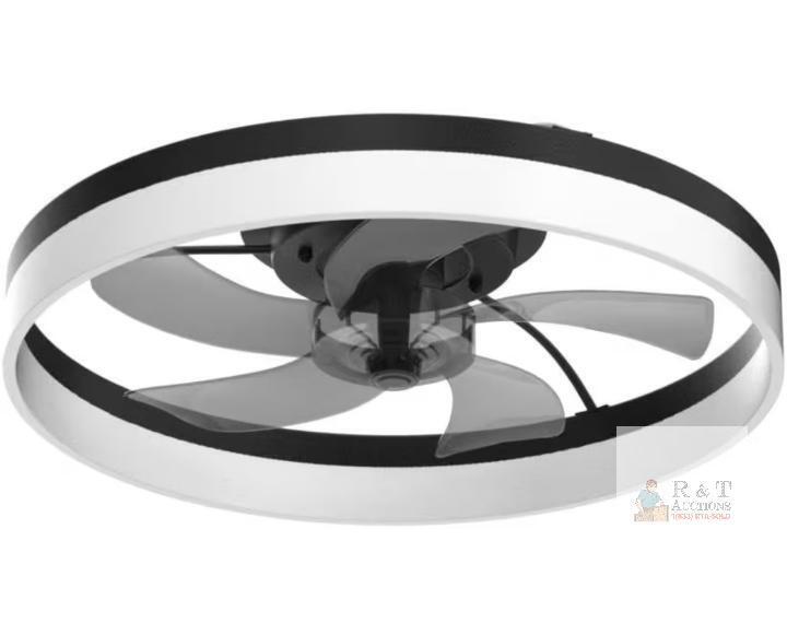 NEW VOLISUN 19.7" Low Profile Ceiling Fan with LED Light, 6-Speed Remote, Dimmable 3000K&ndash;6500K