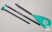 NEW AquaPlanet Adjustable 3-Piece SUP Paddle, Aluminum Shaft, Turquoise Blade