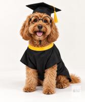 New Dog Graduation Cap and Gown Set 2026 Pet Cosplay Costume for Small Medium Dogs,