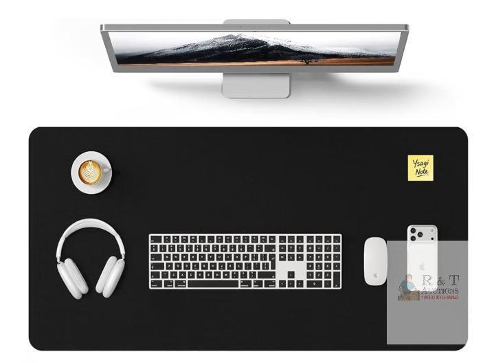 NEW YSAGi Leather Desk Protector, 31.5&rdquo; x 15.8&rdquo;, Black, Waterproof, Non-Slip, Large Mouse Mat