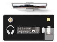 NEW YSAGi Leather Desk Protector, 31.5&rdquo; x 15.8&rdquo;, Black, Waterproof, Non-Slip, Large Mouse Mat