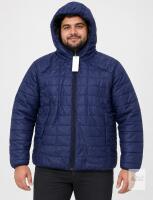 NEW XXL F99 Hooded Puffer Jacket, Dark Blue, 100% Polyester, Zipper Closure, Lightweight, New with Tags