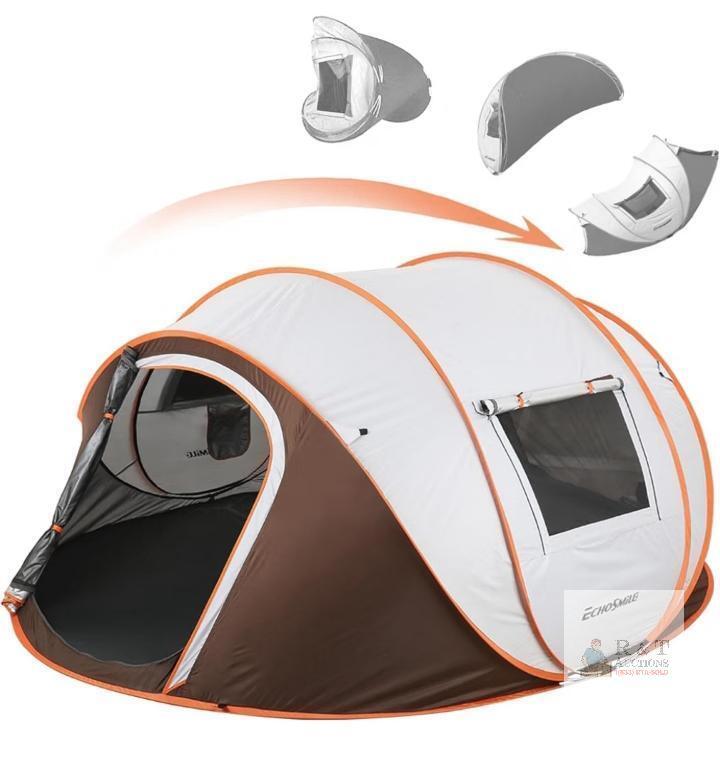 NEW EchoSmile Instant Pop Up Tent, 4-6 Person, 110"x79"x47", 7lb, Carry Bag, Easy Setup, 3-Season