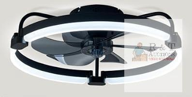 NEW APPOLYN 20" Flush Mount Ceiling Fan with LED Lights, 6 Speeds, Remote & App Control