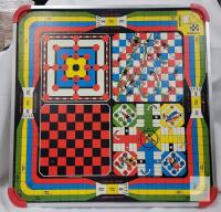 Vintage 1965 Double-Sided Gaming Board . Measures 26.5"&times;26.5" . No Game Pieces