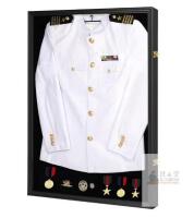 NEW Extra Large Military Uniform Shadow Box Display Case, 37"x26.5", Shatterproof UV Acrylic, Black