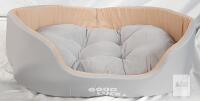 NEW GOOD LUCK Pet Bed, 24" x 18" x 7", Light Gray/Beige, for Pets up to 25 lbs