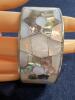 Hecho en Mexico Pastel Mother of Pearl Abalone inlay Wide Cuff - 3