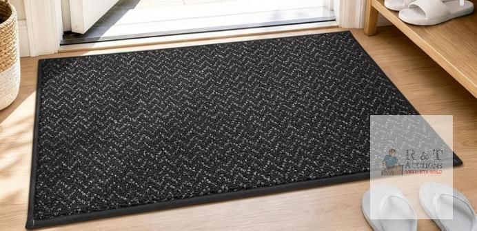 NEW COSY HOMEER Classic Mud Door Mat, 20"x32", Black, Non-Slip, Machine Washable