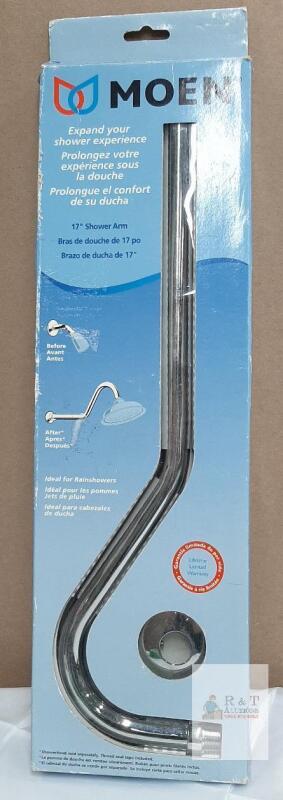 Moen 17" Brushed Nickel Shower Arm with Flange, Model M17201BN