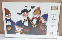 Trefl 1000-Piece Puzzle Les Joyeux en Hiver by Normand Hudon, 27x19 in, Sealed, Belvedere, Poland