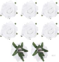 8 Pcs Rose Flower Hair Clips 4 Inch Flower Hair Pins Flower Brooch