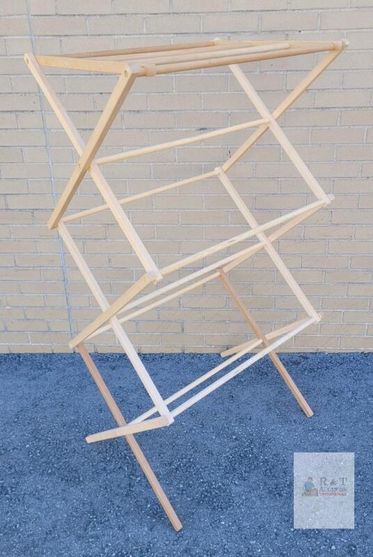 Wooden Foldable Dry Rack . Measures 20"&times;29.5"&times;55"