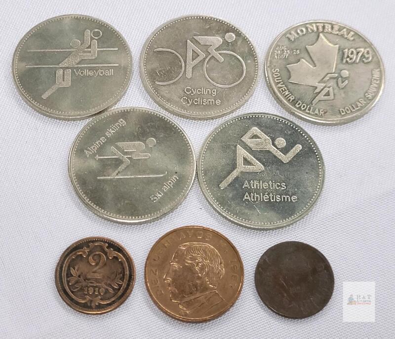 1910 - 1980 World Coin & Token Lot .