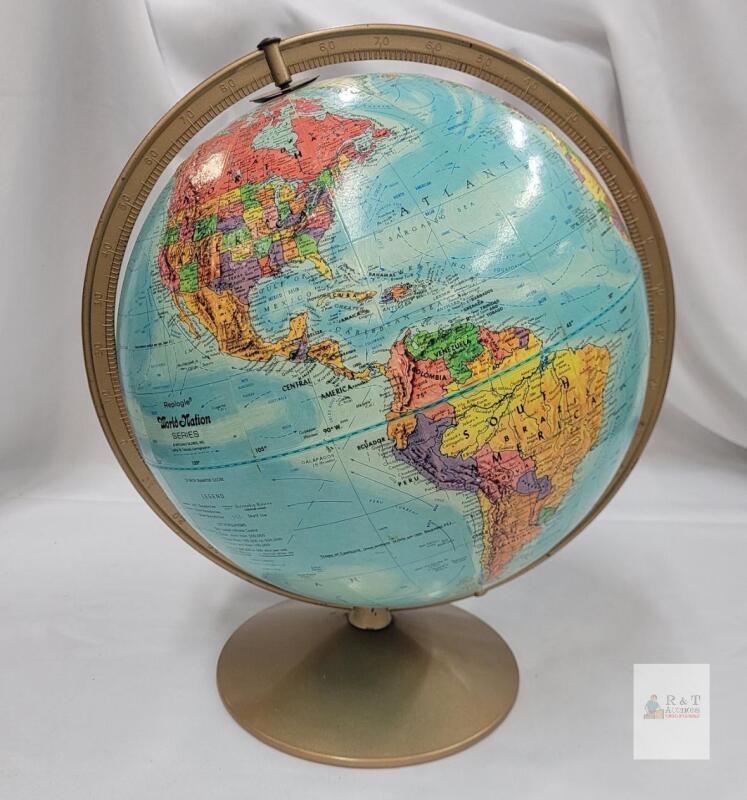 Vintage 12" Replogle World Nation Series Globe