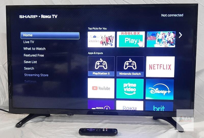 Sharp 32" LED HD Roku Smart TV with Remote Control