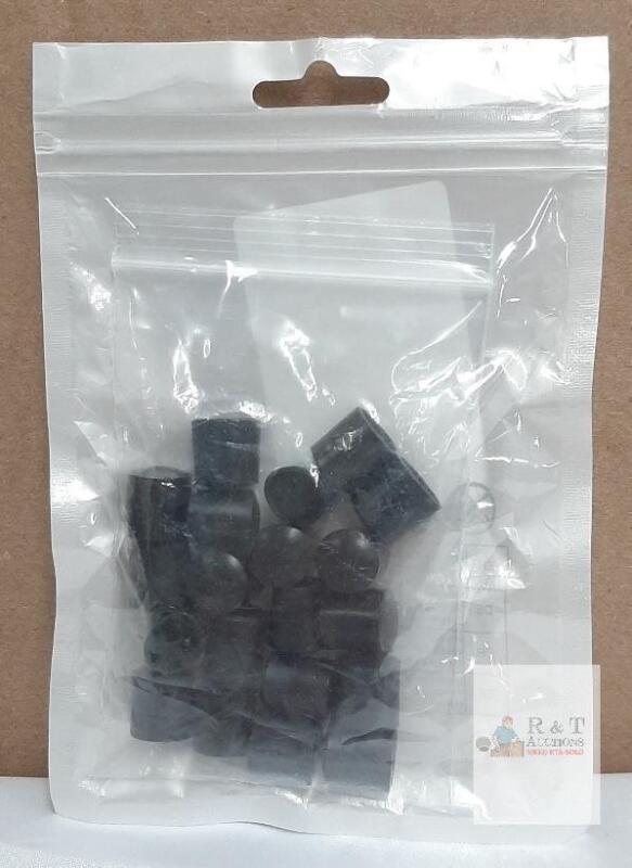 NEW 20-Pack Black Rubber End Caps, Model X004SUNFDD, for Door/Wall Protection