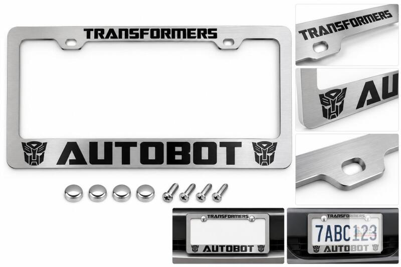New Transformers License Plate Frame with Screw caps