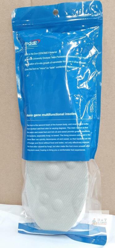 NEW Naton Nano Gene Multifunctional Memory Foam Insoles, Men's Size 9 / Women's Size 10, Grey