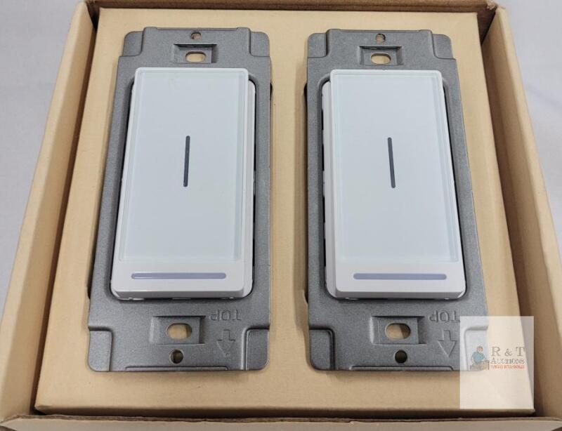 2-Pack Smart Wi-Fi Rocker Light Switches, White, Single Gang, Faceplates, App & Voice Control