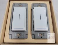 2-Pack Smart Wi-Fi Rocker Light Switches, White, Single Gang, Faceplates, App & Voice Control