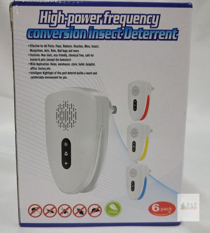 2026 Upgraded Ultrasonic Pest Repeller 6-Pack, Plug-In, Covers 1,200 sq ft per Unit