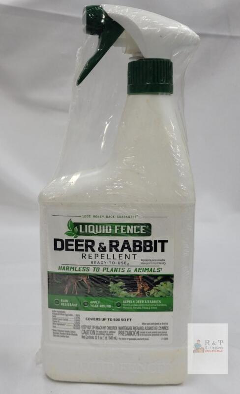 Liquid Fence 32 oz Deer & Rabbit Repellent, Ready-to-Use, Rain Resistant, Safe for Plants