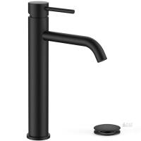 new Matte Black Vessel Bathroom Faucet, Single-Handle, Includes Drain Assembly