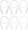 New Circular Knitting Needles Set 6 Pairs 40 Inch (100 cm) Stainless Steel Round Needles for Magic Loop Sizes 15 11 9 7 4 1.5 Long Cable for Blankets Sweaters... - 2