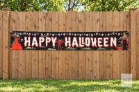 New Happy Halloween Banner, 112 &times; 18.5 Inches with grommets