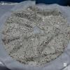 34" Ivory & Metallic Branch Christmas Tree Skirt with White Faux Fur Trim 34" - 2