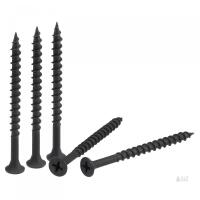 New 25 pc #8 x 2 23/64-Inch Wood Screws Phillips Flat Head Carbon Steel Self Tapping Screws Black 25pcs