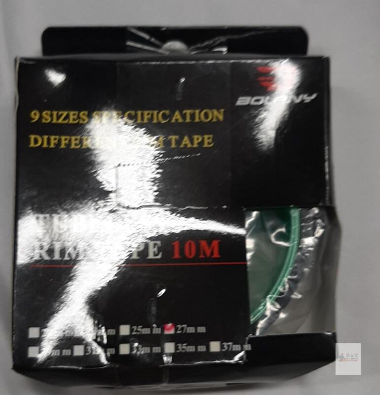 Boryvy Tubeless Rim Tape 27mm x 10M, Green, Bicycle Wheel, Polyurethane, New, X002V4YUFP