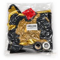Black Gold Foil Balloon Party Decoration Kit with Balloons, Tape, Ribbon, Backdrop Set, X0C4CBBA3F