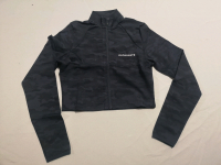 New ALPHALETE Women's XSmall Premium Crop Jacket - Navy Camo
