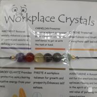 NEW Workplace Crystals Bracelet with Amethyst, Citrine, Carnelian, Smoky Quartz, Pyrite & Aventurine